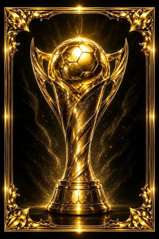 Golden trophy collectible card